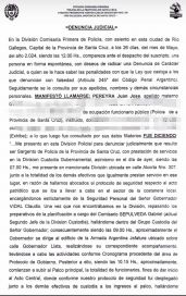 Un custodio de Vidal denunció por violencia física a una funcionaria de Río Gallegos