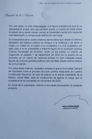 Senador patagónico pide juicio político para Milei