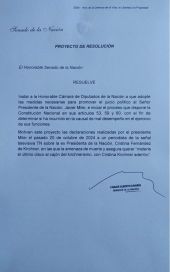 Senador patagónico pide juicio político para Milei