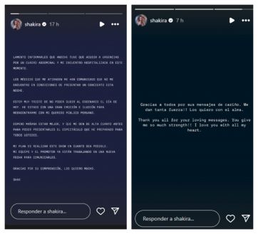 Shakira fue internada de urgencia y debió suspender sus shows