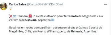 Un fuerte temblor de 7.5 se sintió en Magallanes: algunas zonas de Ushuaia fueron evacuadas