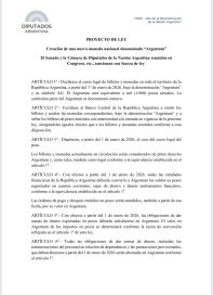 Proponen una nueva moneda llamada “Argentum” para el 2026