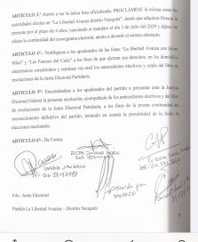 Márquez ganó la pulseada: la Junta oficializó su lista y fue erigida presidenta del Partido