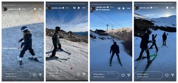 Wanda Nara viajó con sus hijos a Bariloche: avión, lujo y mucha nieve