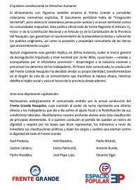 Parte del sector histórico del Frente Grande salió a cuestionar decisiones del partido