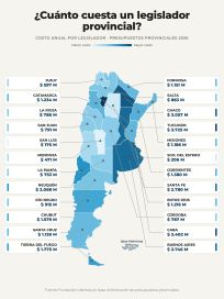 Cuánto invierten las Legislaturas patagónicas en cada uno de sus diputados