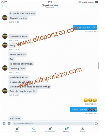 Los chats caliente de Diego Latorre y Natacha Jaitt