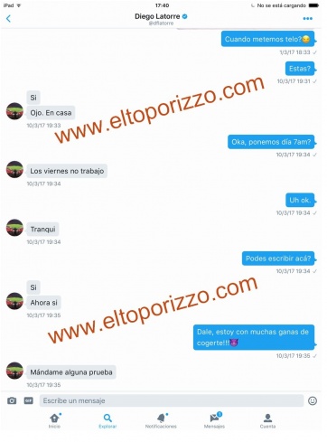 Los chats caliente de Diego Latorre y Natacha Jaitt