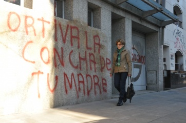 Fernando Burlando: ofensivas pintadas en su estudio jurídico de La Plata