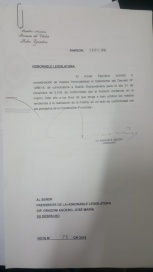 Arcioni convocó a sesión extraordinaria