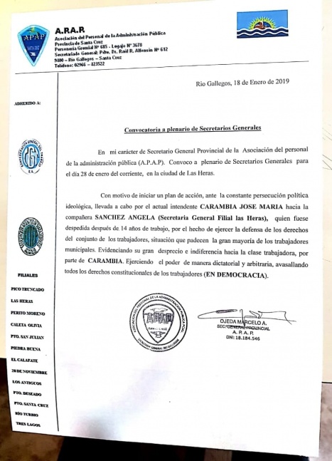 Carambia denunciado por APAP por