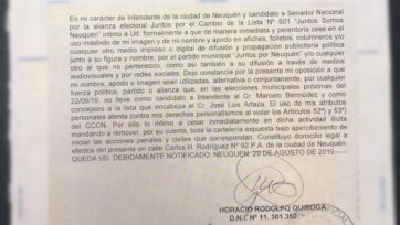 Se terminó la paz: Pechi le mandó carta documento a Monteiro