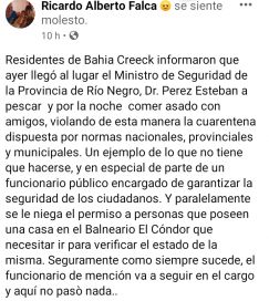 Escándalo: acusan a un ministro de ir a pescar y hacer un asado en plena cuarentena