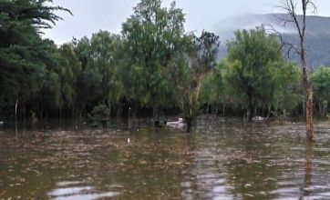 Crecida y desborde en el Lago Puelo