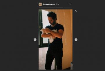 Benjamín Vicuña compartió la primera postal con Amancio