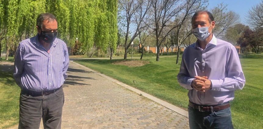 Tras los chispazos con Todos, Gutiérrez recibió al intendente de Centenario
