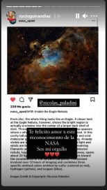 Rocío Guirao Díaz felicitó a su marido por recibir un premio de la NASA