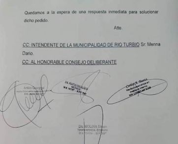 Durísima nota de los médicos de Río Turbio denunciando pésimas condiciones de trabajo