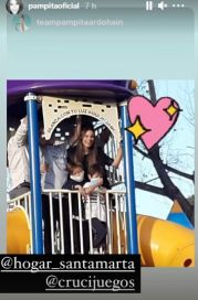 Pampita inauguró una plaza en homenaje a su hija Blanquita