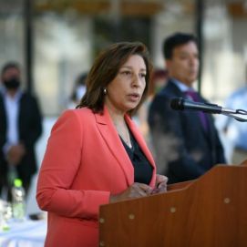 Domingo calentó la campaña con un duro discurso en contra de la toma de Mascardi