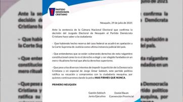 Sobisch no se rinde y presentará un recurso ante la CSJ para seguir en competencia