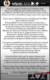 Los famosos  opinaron sobre la situación en Afganistán