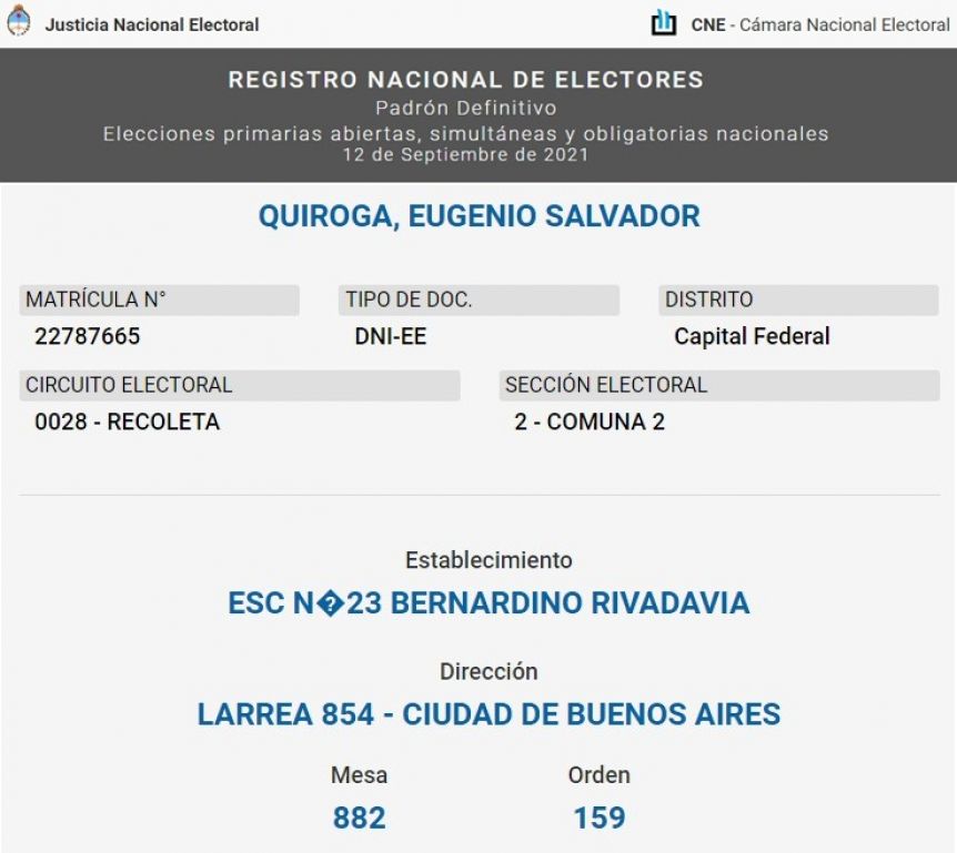 Eugenio Quiroga no votó a “Kaki” González porque tiene domicilio en Capital