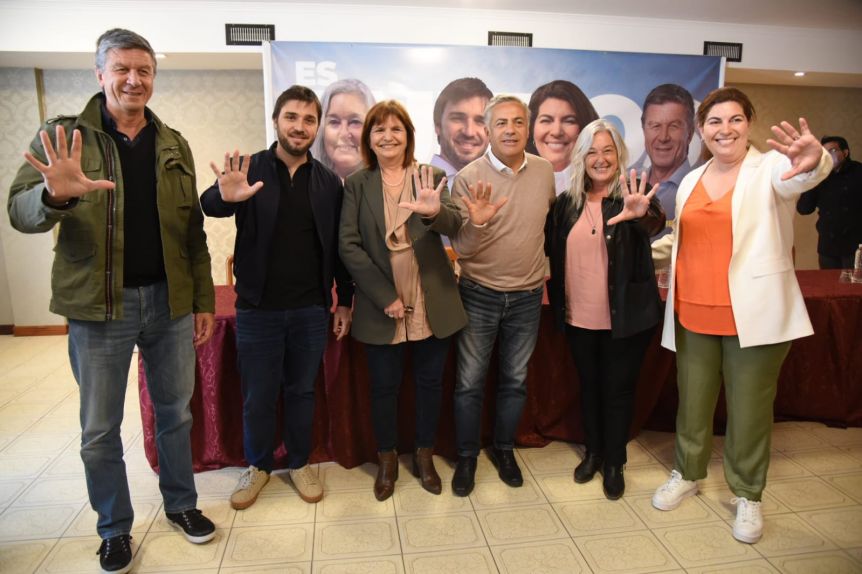 Refuerzos nacionales para revalidar el crédito en las PASO: Bullrich y Cornejo desembarcaron en Trelew