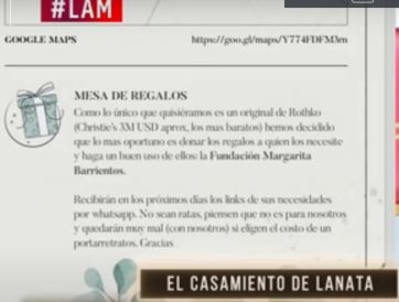 Jorge Lanata y Elba Marcovecchio repartieron las invitaciones de su boda y sorprendieron con la lista de regalos