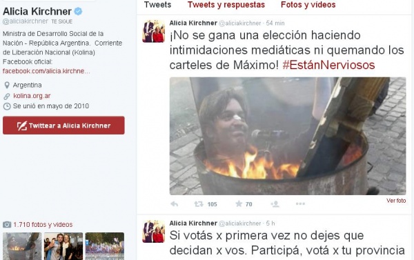 Alicia polemiza en Twitter