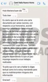 Camila Homs estalló contra su ex abogado: 