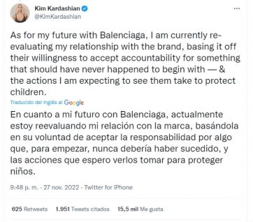 Balenciaga lanzó una polémica campaña infantil y Kim Kardashian salió a repudiarla