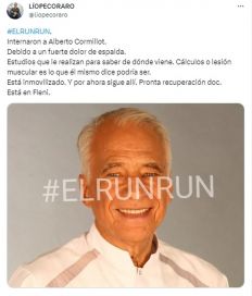 El doctor Alberto Cormillot debió ser internado en las últimas horas