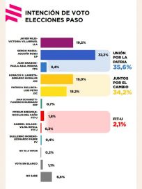 Encuesta nacional: los números a prácticamente un mes de las PASO