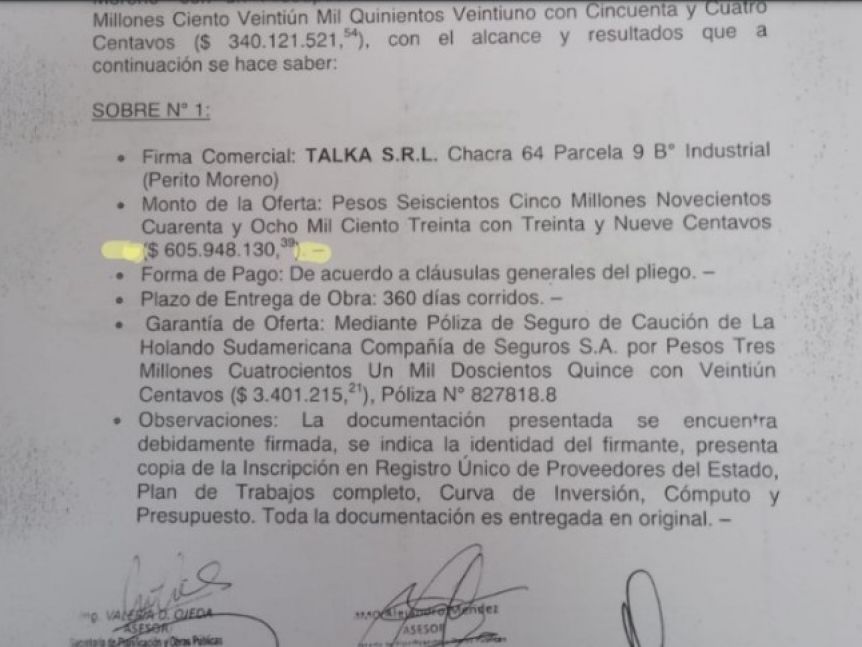 Intendente de Perito Moreno fue denunciado por presuntas irregularidades en la adjudicación de una obra