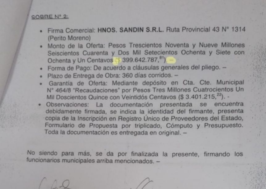 Intendente de Perito Moreno fue denunciado por presuntas irregularidades en la adjudicación de una obra - La Tecla Patagonia