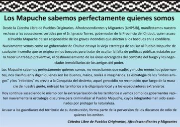 Las comunidades mapuches apuntan contra Torres por sus declaraciones