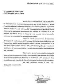 Leguizamón pidió por el Juicio Político a los integrantes del Tribunal de Cuentas