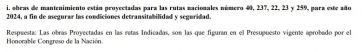 Cuál fue la respuesta de Nación ante los reclamos por programas viales